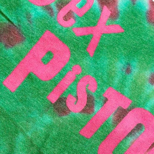 Sex Pistols The Crop Top Shirt Band Logo Official Womens Green Dye Wash L