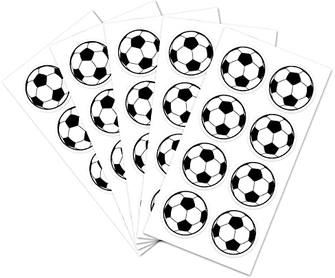 Fußball Sticker, Fußball Aufkleber, Stickerbogen Fussball, Fußball Aufkleber Geschenk für Mädchen & Jungen, Wasserdicht Aufkleber Kinder, 5 Blätter für Geburtstage, WM, Feiern, Party, Dekoration