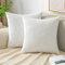 EMEMA Kissenbezug 45x45 cm Kordsamt Kissenbezüge Dekokissen Sofakissen Cord Kissenhülle Zierkissenbezug Kord Dekorative Weiche für Sofa Wohnzimmer Schlafzimmer 2er Set Reines Weiß