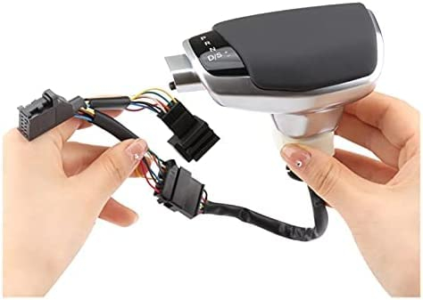 LCFZDQ Für Q7 A5 A4 A6 C6 C7 A7 Q5 Schaltknauf Automatischer Schalthebel Elektronisches Getriebe mit Leichter Schaltkopfmodifikation, Flache Leder-LED