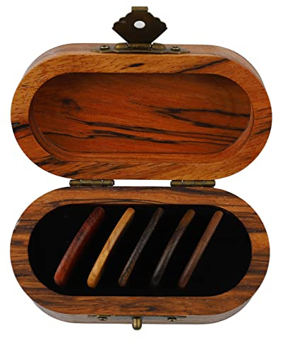 Okuyonic Gitarren Plektrum Box, feiner guter Schutz, professionelle Holz Gitarrenplektren für