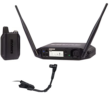 Micrófono inalámbrico Shure GLXD14+/B98 para Instrumentos con batería de 12 Horas y Alcance de 30m. Incluye micrófono de Instrumento con Clip y Receptor de Canal único.
