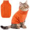 ALAGIRLS Warmer Winter Fleece Hundepullover, Süßer Welpenkleidung Katzenpullover, Weich Atmungsaktiv Weihnachten Urlaub Haustier Outfits, HundeKleidung für mittelgroße Hunde, Orange M