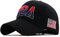 Sporty Baseballcap U.S.A. Flag Fahne USA Schriftzug Herren Damen (schwarz)