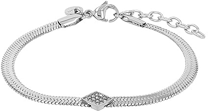 NOELANI Armband Edelstahl Damen Armschmuck, mit Preciosa, 16+3 cm, Silber, Kommt in Schmuck Geschenk Box, 2036945