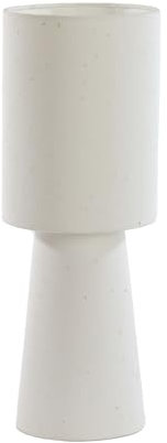 Light & Living Tischlampe Raeni - Weiß - Ø20cm - Rund - Textilien - Tischleuchte Wohnzimmer & Schlafzimmer - Tischlampen modern - Weihnachtsdekoration - Geschenk für sie