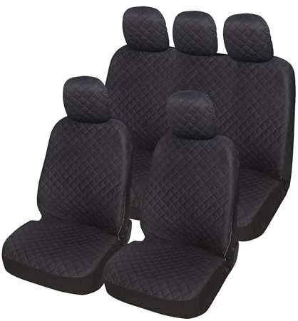 Auto Accessori Lupex A21 Coprisedili auto universali, anteriori e posteriori (Set Completo, Nero)