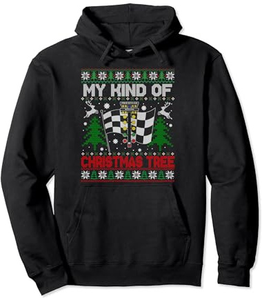 Drag Racers Racing My Art Of Christbaum Ugly Xmas Pullover Hoodie