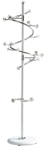 Porte-Manteau sur Pied Cintre À Vêtements Au Sol, Porte-manteau En Métal Sur Pied, Support À Base Pondérée Pour Manteaux, Chapeaux, Chambre À Coucher Meuble D’entrée pour Vêtements ( Color : White , S