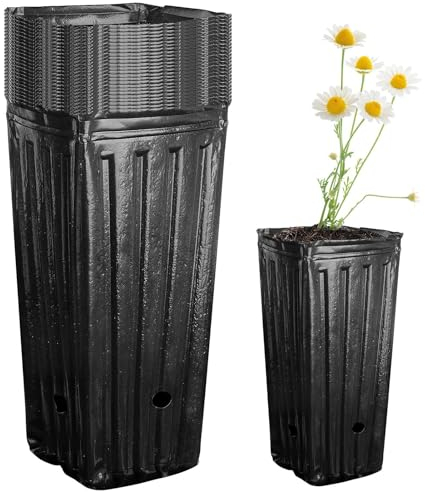 Pots de Fleurs, 20 Pièces 9cm Pot pour Semi_s Exterieur, Pot Plastique Plant_e, Pot de Repiquage, Godets Semi_s pour Interieur