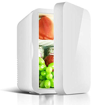 NDRFAWY Frigorifero compatto, 6 litri, mini cosmetici, refrigeratore e scaldino AC/DC per camera da letto, cibo, cura della pelle, casa, ufficio, viaggi