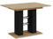 MEBLINI Esstisch Ausziehbar - Esszimmertisch Modern - Küchentisch - Säulentisch - Ausziehtisch - Dining Table - Esszimmertische - 100-140x60x75cm - WILD MINI - Artisan Eiche/Schwarz Matt