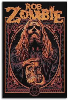 RIOEPURRT Poster, Motiv: Rob Zombie-Sänger, dekoratives Gemälde, Leinwand, Wandposter und Kunstdruck, moderne Familienschlafzimmer-Dekoration, Poster, 20 x 30 cm
