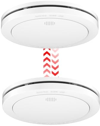 CPVAN Détecteur de Fumée Interconnecté (Pré-connecté), 10 Ans de Batterie, Certifié TÜV Alarme Incendie Detecteurs Fumee, EN14604 & CE Certifié, 2 Pièces