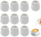 XPJBKC 10 Pcs Small Milk Jug, 50 ml White Ceramic Milk Jugs, Small Gravy Jug, Milk Frothing Jug Without Handle, Sauce Jug, Mini Milk Pouring Jug Fingerprint Creamer Pitcher for Milk Coffee Sauces