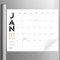Paper Play Magnetischer Kalender schwarz & beige - 18 Monate Kalender Januar 2025 bis Juni 2026, 27,9 x 34,9 cm - Kühlschrankkalender 2025, modernes Design mit Notizbereich