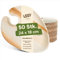 Leef Lot de 50 assiettes jetables en feuille de palmier - 24 x 18 cm - Compostables, durables, sans plastique - Pour cocktail, mariage, anniversaire, restauration - Respectueux de l'environnement
