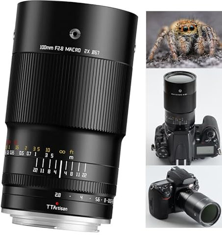TTARTISAN 100 mm F2.8 Lens Macro 2X Full Format for Nikon F-Mount Df, D5, D6, D850, D810A, D810, D780, D750, D610 etc.