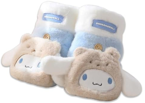 Roffatide Kurom Cinnamoroll Winter Frauen Handschuhe Warme Dicke Weiche Plüsch Convertible Flip Top Handschuhe Fingerlose Finger Handschuhe