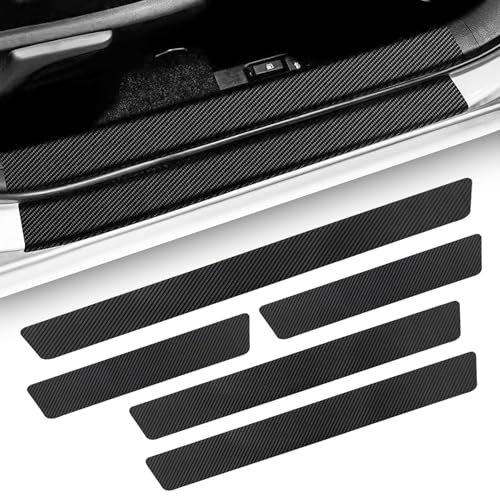 SWSMYZFF 5 Stück Auto Einstiegsleisten Schutz, Für Tesla Model 3 Model X Model Y Model S, Wasserdicht, Lackschutzfolie, Flexibel Langlebig