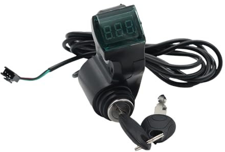BTGHPI Electric Scooter Digital Battery Voltages Power Switches Thumb Throttle LED Display Voltages Display With Key Lock