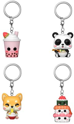 Funko POP! Keychain: Foods - Boba Tea | Offizielles Owned IP Merch - Schlüsselanhänger mit Mini Figur für Tasche und Rucksack - Wichtelgeschenk und Mitgebsel