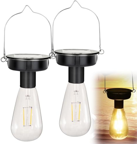 2 piezas de repuesto para lámparas solares de jardín, 8 cm, para exteriores, luces LED de jardín, bombilla solar de repuesto, panel solar colgante para lámparas solares de jardín, decoración