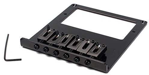 Reapyyt 6 Sattel Tele Bridge Saiten Halter Tele Humbucker TL Gitarren BrüCke für Gitarre Schwarz