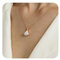 PetPong Collier pour femme en or 18 carats avec pendentif en forme de coquille Saint-Jacques incrusté de zircons exquis, collier 40-48 cm, réglable, cadeau d'été tendance, Medium, Cuivre, Pas de