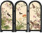 Colcolo Mini paravent décoratif Chinois à 3 Panneaux, séparateur esthétique de 24 x 20 cm, Petit paravent de Bureau pour Bureau, Style A