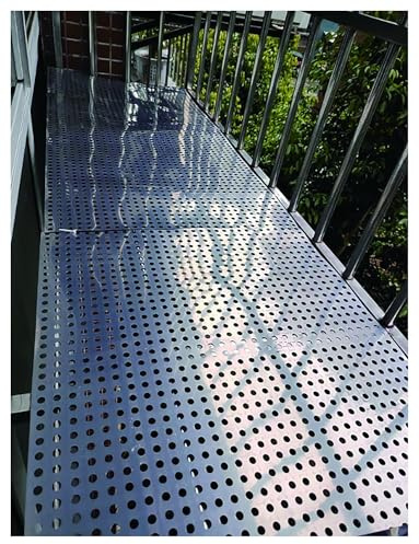 304 Edelstahl Lochplatte – Industrielles Balkon-Katzennetz, Fenster-Fallschutzgitter, dekorative Netzplatte (55 x 700 cm) für Sicherheit und Stil