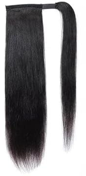 Natural Straight Human Hair Ponytail Wrap Around 100% Human Hair Ponytails for Women Natural Stunning Look(18inches)
