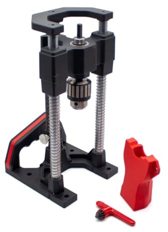 LeTkingok Mehrwinkel-Bohrschablone mit Skala, 1–10 mm Bohrständer aus Aluminiumlegierung für Holz und Metall