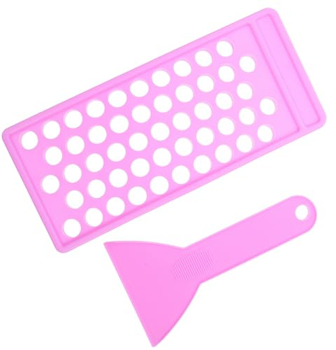 SHERCHPRY Lip Balm Container and Spatula Set for DIY Lipstick Making with Spill-proof Pp Tray, Creative Appearance, Lip Balm Tube Filling Tray for Personal Use