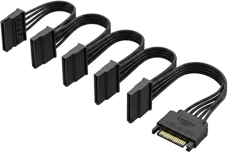 Cable SATA, Distribuidor De Energía SATA, 1 Enchufe A 5 Enchufes, Adecuado Para HDD, SSD, Unidad óptica