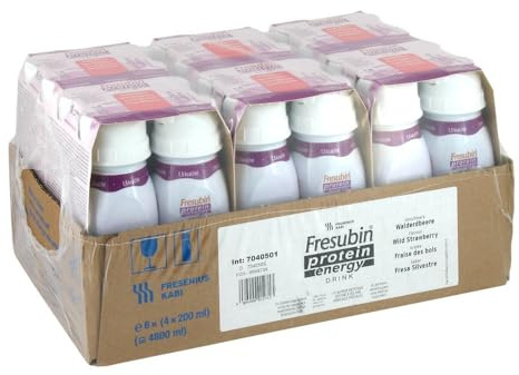 Fresenius Kabi Fresubin Protein Energy Drink Walderdbe.Trinkflasche, 6 x 4 x 200 ml, 1er Pack (1 x 5,5 kg)