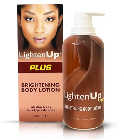 LightenUp, Lotion Éclaircissante - 400 ml - Crème Anti-Hyperpigmentation, Aide à Atténuer les Taches Sombres sur le Corps, Genoux, Coudes, Mains