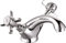 VeeBath Regency Traditional Mono Basin Mixer Waterfall Tap Bathroom Sink Washroom Basin Single Lever Brass Mixer Tap with Pop Up Waste- Chrome