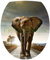Sticker Autocollant Abattant WC Elephant 35x42cm SAWC0213