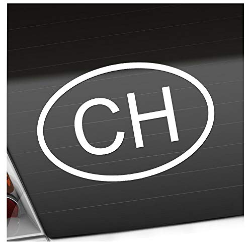 Kiwistar - Autoaufkleber - Schweiz CH Heckscheibe Auto Aufkleber wetterfest für Kfz LKW Mofa Truck - Sticker außen selbstklebend Tuning Zubehör für Fenster Fahrzeug Scheibe