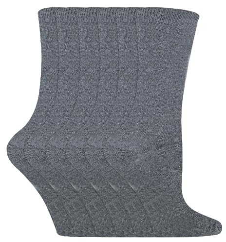 Sock Snob - 6 Pairs Kids Boys Girls Unisex Mid Calf Solid Color Casual Cotton Dress Socks