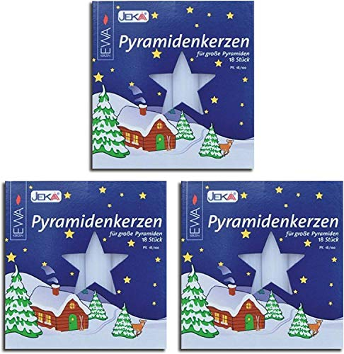 Ewa-Jeka Kerze Weiß 17,2x105mm 18 Stück - Unparfümiert