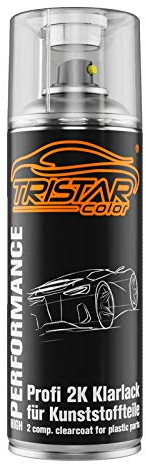 TRISTARcolor 2K Klarlack für Kunststoffteile Autolack Spraydose Sprühdose glänzend 400 ml