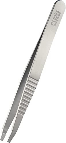 Rubis Universal Augenbrauen Pinzette - gerade Spitze - Pinzette Augenbrauen zupfen - ProGrip