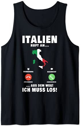 Italien ruft an Urlaub Italienische Flagge Bibione Venedig Tank Top