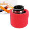 QAZAKY Filtro dell'aria ad angolo doppio, in schiuma, 45 mm, 4,5 cm, rosso, per moto da 50 cc-90 cc, 110 cc, 125 cc, 150 cc, 200 cc, 250 cc, GY6, per moto, ATV, scooter, quad, go kart, ciclomotori,