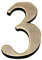 Zayookey Metallo Numero Civico Antichi 4 Pollici (10 cm) Moderna Numeri Indirizzo di Casa di Porta in Bronzo House Number per Cassetta Postale Stradale (Door Number 3)