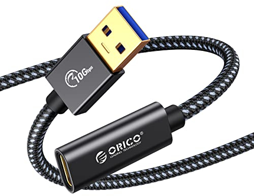 ORICO USB C hembra a USB 3.0 macho USB A a 10 Gbps USB3.2 Gen 2 Cable adaptador, USB A a USB C hembra para USB 3.2 Gen1/USB3.1 Gen2 Compatible con teléfono celular tipo C, 0.3M