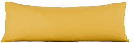 EVOLIVE Body Pillow Cover 21x54, Ultra Soft Microfiber Pillowcase with Hidden Zipper, Breathable, Machine Washable, for Side Sleepers, Cover Only (21x54 Body Pillow Cover, Spicy Mustard)