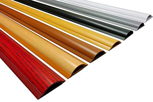 Electriduct Cable Shield Floor Cord Cover CSX-1.5 PVC Wire Protector 36 Inch - Wood Grain